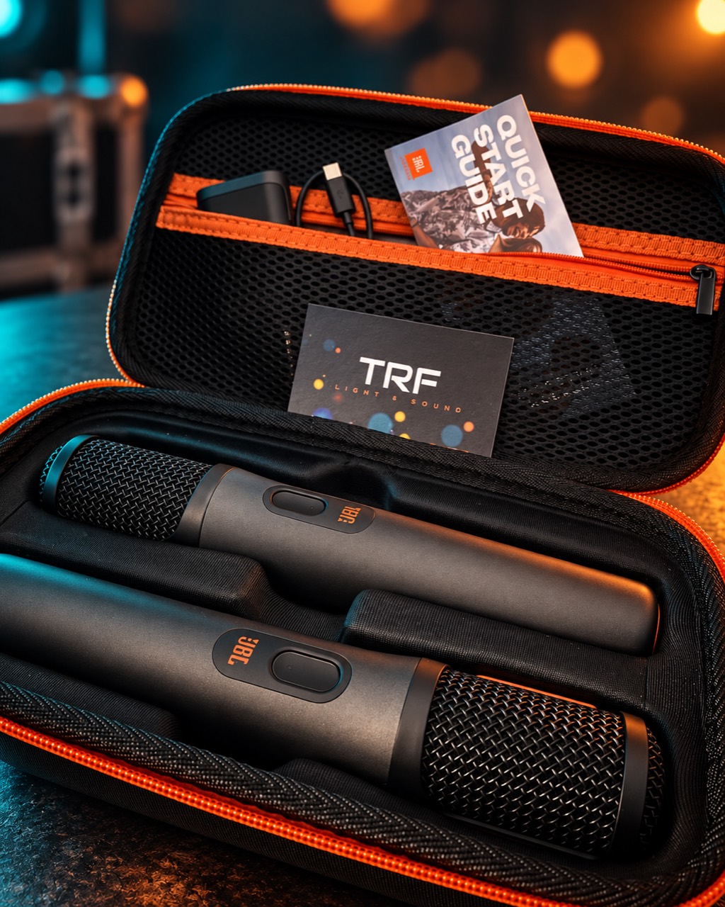 Zwei JBL Funkmikrofone im Hardcase